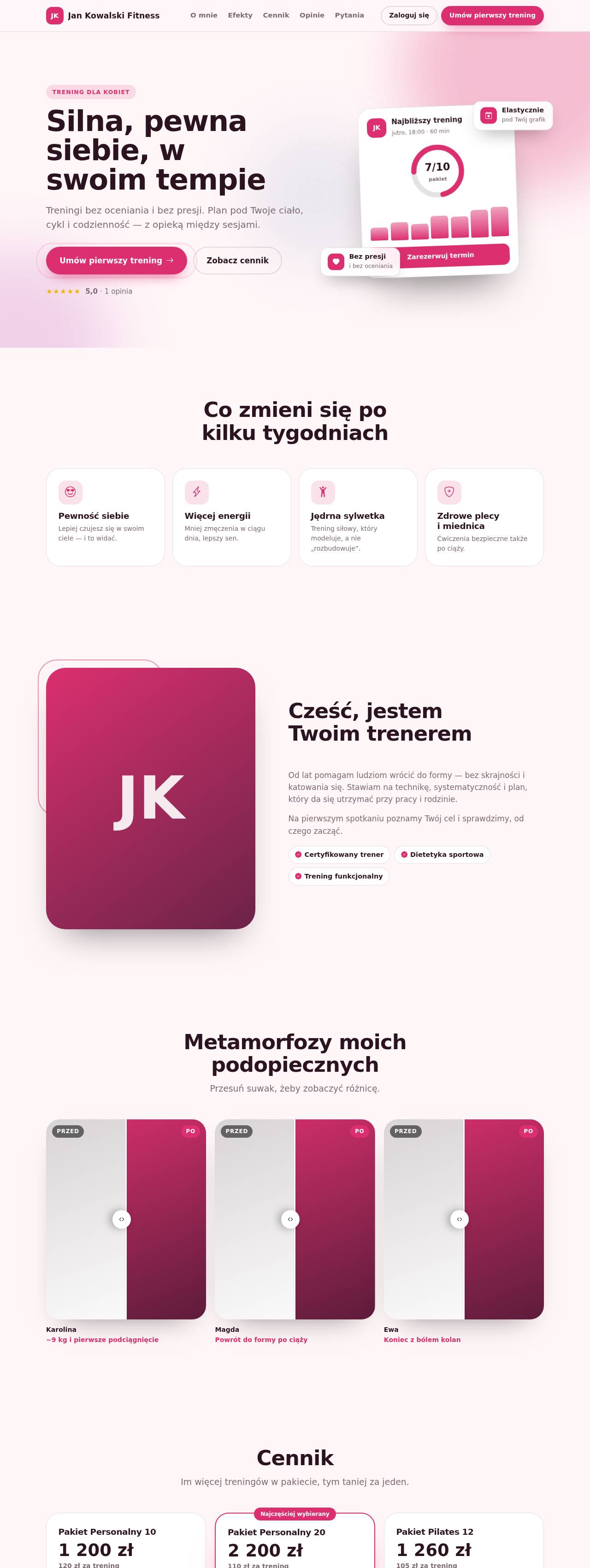 Szablon strony: Ona